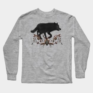 Awesome black wolf Long Sleeve T-Shirt